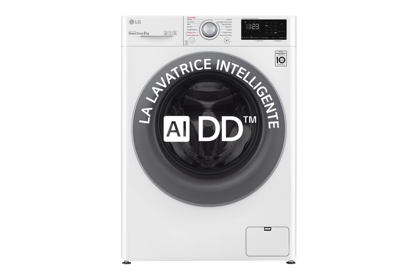 Foto frontale della lavatrice LG F2WV3S7S4E